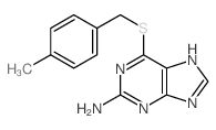 6-[(4-methylphenyl)methylsulfanyl]-5H-purin-2-amine structure