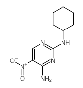 N-cyclohexyl-5-nitro-pyrimidine-2,4-diamine结构式