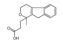 3-(1-methyl-4,9-dihydro-3H-indeno[2,1-c]pyran-1-yl)propanoic acid结构式