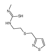 1-methyl-3-[2-(1,2-thiazol-3-ylmethylsulfanyl)ethyl]thiourea Structure