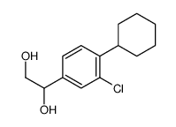 1-(3-chloro-4-cyclohexylphenyl)ethane-1,2-diol Structure