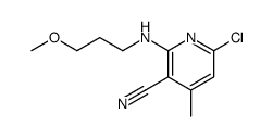 6-chloro-2-(3-methoxypropylamino)-4-methylpyridine-3-carbonitrile Structure