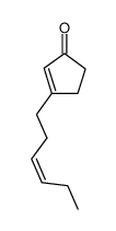 (Z)-3-hexen-1-yl-2-cyclopenten-1-one Structure