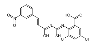 3,5-DICHLORO-2-[[[[3-(3-NITROPHENYL)-1-OXO-2-PROPENYL]AMINO]THIOXOMETHYL]AMINO]-BENZOIC ACID structure