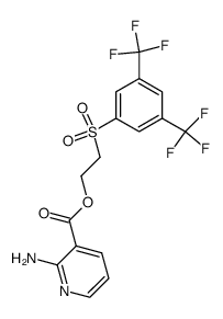 2-((3,5-bis(trifluoromethyl)phenyl)sulfonyl)ethyl 2-aminonicotinate Structure