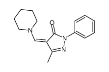 3-Methyl-1-phenyl-4-(piperidinomethylene)-2-pyrazolin-5-one结构式