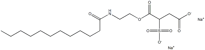 disodium C-[2-[(1-oxododecyl)amino]ethyl] sulphonatosuccinate结构式