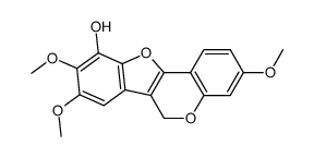 3,8,9-Trimethoxy-6H-benzofuro[3,2-c][1]benzopyran-10-ol structure