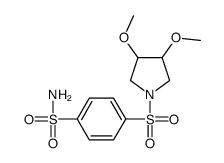4-(3,4-dimethoxypyrrolidin-1-yl)sulfonylbenzenesulfonamide结构式