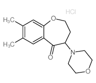 1-Benzoxepin-5(2H)-one,3,4-dihydro-7,8-dimethyl-4-(4-morpholinyl)-, hydrochloride (1:1) Structure