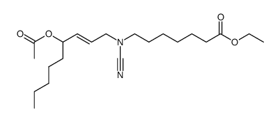 7-[((E)-4-Acetoxy-non-2-enyl)-cyano-amino]-heptanoic acid ethyl ester结构式
