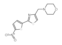 4-[[2-(5-nitrothiophen-2-yl)-1,3-thiazol-4-yl]methyl]morpholine结构式