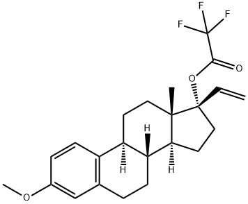 3-Methoxy-19-norpregna-1,3,5(10),20-tetren-17-ol trifluoroacetate结构式