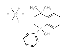 Phosphinolinium, 1,2,3,4-tetrahydro-1,4,4-trimethyl-1-phenyl-, hexafluorophosphate(1-) Structure
