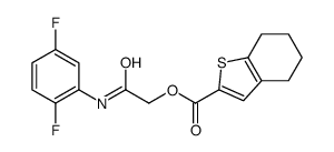 [2-(2,5-difluoroanilino)-2-oxoethyl] 4,5,6,7-tetrahydro-1-benzothiophene-2-carboxylate结构式