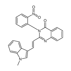 2-[(E)-2-(1-methylindol-3-yl)ethenyl]-3-(2-nitrophenyl)quinazolin-4-one结构式