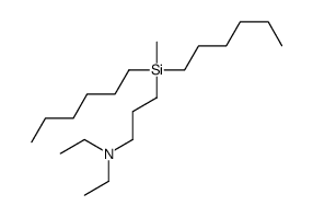 3-[dihexyl(methyl)silyl]-N,N-diethylpropan-1-amine结构式