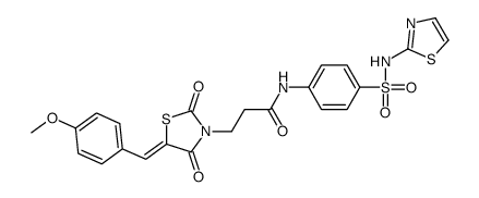 3-[(5E)-5-[(4-methoxyphenyl)methylidene]-2,4-dioxo-1,3-thiazolidin-3-yl]-N-[4-(1,3-thiazol-2-ylsulfamoyl)phenyl]propanamide结构式