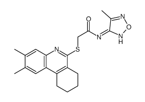 Acetamide, N-(4-methyl-1,2,5-oxadiazol-3-yl)-2-[(7,8,9,10-tetrahydro-2,3-dimethyl-6-phenanthridinyl)thio]- (9CI) Structure