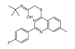 Acetamide, N-(1,1-dimethylethyl)-2-[[2-(4-fluorophenyl)-7-methyl-4-quinazolinyl]thio]- (9CI) Structure
