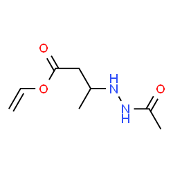 Butanoic acid,3-(2-acetylhydrazino)-,ethenyl ester (9CI) Structure