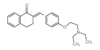 1(2H)-Naphthalenone, 2-[p-[2-(diethylamino)ethoxy]benzylidene]-3, 4-dihydro-,hydrochloride结构式