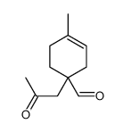 4-methyl-1-(2-oxopropyl)cyclohex-3-ene-1-carbaldehyde结构式