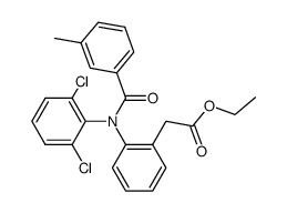 {2-[(2,6-Dichloro-phenyl)-(3-methyl-benzoyl)-amino]-phenyl}-acetic acid ethyl ester Structure