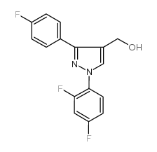 (1-(2,4-difluorophenyl)-3-(4-fluorophenyl)-1h-pyrazol-4-yl)methanol Structure