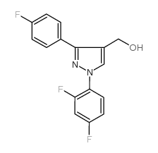 (1-(2,4-difluorophenyl)-3-(4-fluorophenyl)-1h-pyrazol-4-yl)methanol structure