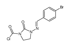 3-(4-bromo-benzylideneamino)-2-oxo-imidazolidine-1-carbonyl chloride Structure