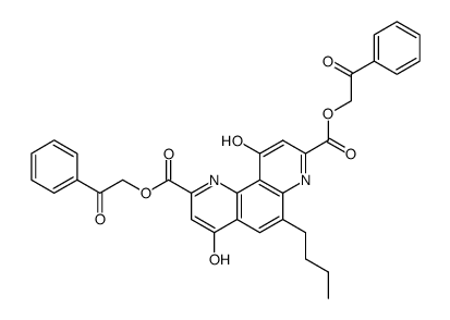 6-butyl-4,10-dioxo-1,4,7,10-tetrahydro-[1,7]phenanthroline-2,8-dicarboxylic acid diphenacyl ester Structure