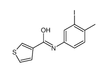 N-(3-碘-4-甲基苯基)-3-噻吩羧酰胺结构式