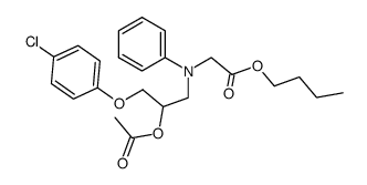 {[2-Acetoxy-3-(4-chloro-phenoxy)-propyl]-phenyl-amino}-acetic acid butyl ester Structure