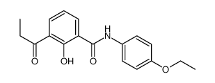 N-(4-ethoxyphenyl)-2-hydroxy-3-propanoylbenzamide结构式