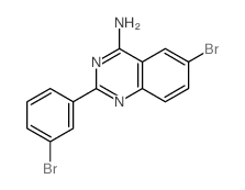 6-bromo-2-(3-bromophenyl)quinazolin-4-amine结构式