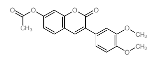 [3-(3,4-dimethoxyphenyl)-2-oxo-chromen-7-yl] acetate结构式