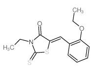 5-[(2-ethoxyphenyl)methylidene]-3-ethyl-2-sulfanylidene-thiazolidin-4-one structure
