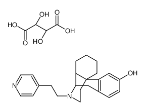 (-)-17-(2-(4-Pyridyl)ethyl)morphinan-3-ol tartrate Structure