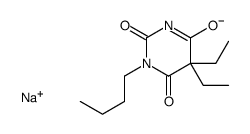 1-Butyl-5,5-diethyl-2-sodiooxy-4,6(1H,5H)-pyrimidinedione Structure