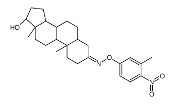 17β-Hydroxy-5α-androstan-3-one O-(4-nitro-m-tolyl)oxime结构式