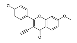 2-(4-chlorophenyl)-7-methoxy-4-oxochromene-3-carbonitrile结构式