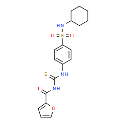 N-[({4-[(cyclohexylamino)sulfonyl]phenyl}amino)carbonothioyl]-2-furamide结构式