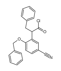 2-(2-benzyloxy-5-cyano-phenyl)-3-phenyl-propionyl chloride Structure