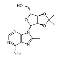 2',3'-O-isopropylidene-8-methyladenosine结构式