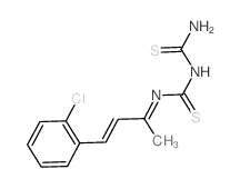 [(Z)-[(E)-4-(2-chlorophenyl)but-3-en-2-ylidene]thiocarbamoyl]thiourea structure