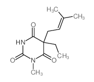 5-ethyl-1-methyl-5-(3-methylbut-2-enyl)-1,3-diazinane-2,4,6-trione结构式