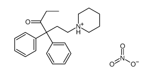 4,4-diphenyl-6-piperidin-1-ium-1-ylhexan-3-one,nitrate Structure