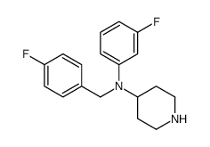 N-(3-fluorophenyl)-N-[(4-fluorophenyl)methyl]piperidin-4-amine Structure