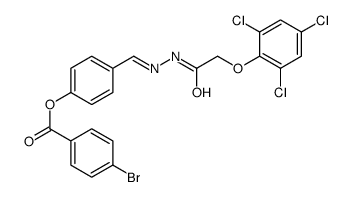 [4-[[[2-(2,4,6-trichlorophenoxy)acetyl]hydrazinylidene]methyl]phenyl] 4-bromobenzoate Structure